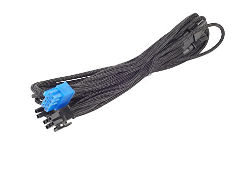 Silverstone Sst-Pp06B-2Pcie70 - Cavi Psu Sleevati 70Cm 2X Pci-E-8Pin(6+2), Nero