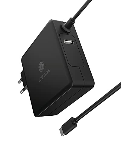 Icy Box Power Delivery 3.0 60772 - Alimentatore Di Rete Usb-C Da 90 W, Cavo Da 1,8 M, Colore: Nero