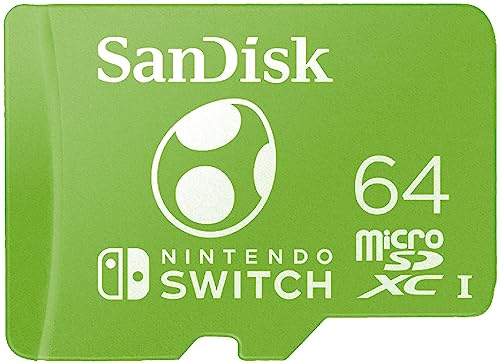 Sandisk 64 Go Microsdxc Scheda Per Nintendo Switch, Scheda Di Memoria Con Licenza Nintendo, Fino A 100 Mb/S Uhs-I Class 10 U3