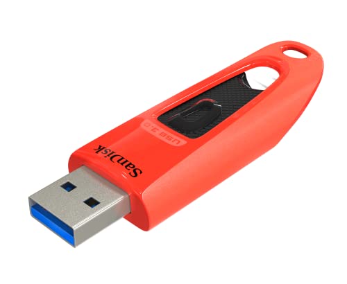 Sandisk Ultra Chiavetta Usb 3.0 Da 64Gb, Fino A 130 Mb/S, Rosso