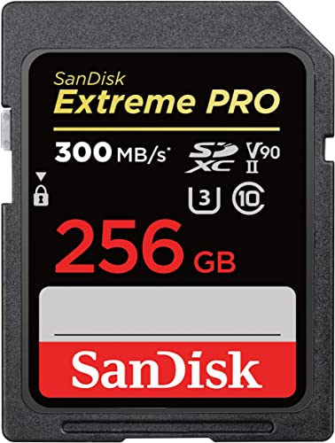 Sandisk Extreme Pro, Scheda Di Memoria Da 256 Gb Sdxc Fino A 300 Mb / S, Uhs-Ii, Classe 10, V90, U3