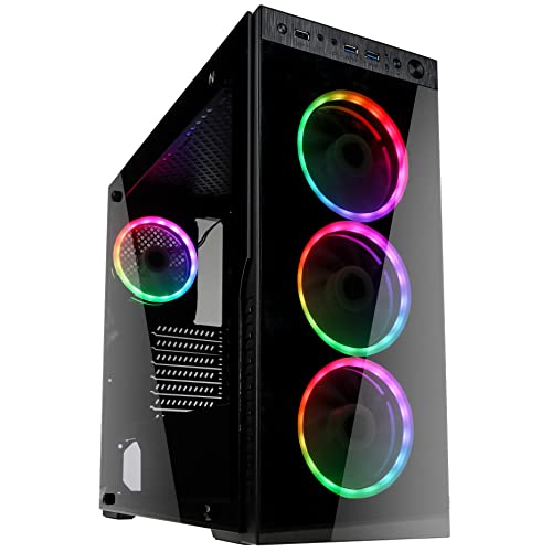 Kolink Horizon Rgb -Case Rgb Mid-Tower Atx- Per Pc-Gaming Con Pannelli In Vetro Temperato