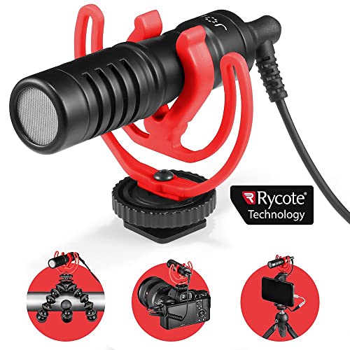 Joby Wavo Mobile Microfono Compatto Da Fotocamera Con Supporto Antivibrazioni Rycote, Protezione Antivento Deadcat Per Smartphone, Microfono Smartphon