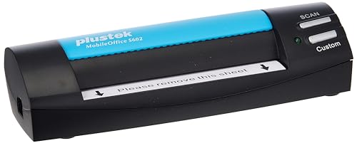 Plustek Mobileoffice S602 Business Card Scanner, 1200 X 1200 Dpi, Nero/Blu