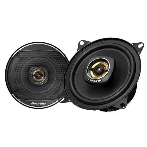 Pioneer Ts-A1081F Set Di Diffusori Coassiali A 2 Vie Da 10 Cm Con 2 Altoparlanti (230 W Max. Ciascuno, 50 W Sine), Profondità Di Installazione 43 Mm,