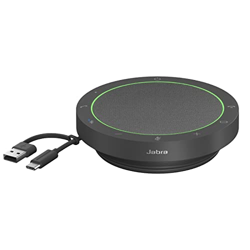 Jabra Speak2 55 Viva Voce Bluetooth Wireless, 4 Microfoni, Cancellazione Del Rumore, Altoparlante Full Range Da 50 Mm, Audio A Banda Larga, Compatto E