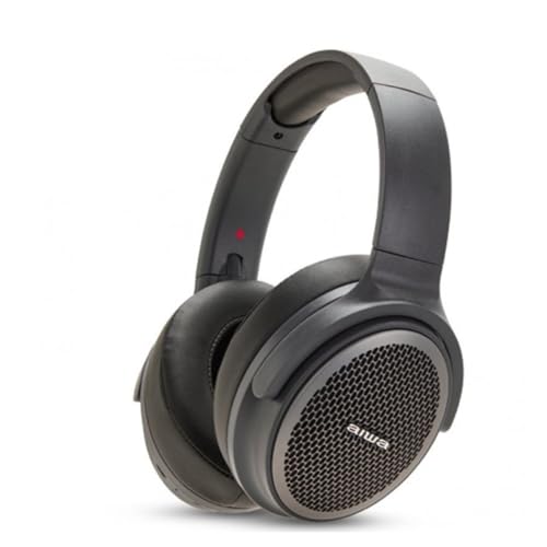 Aiwa - Hst-250Bt/Tn Cuffia Stereo Wireless, Design Over-Ear, Ergonomiche, Con Hyperbass, Bluetooth, Vivavoce, Aux In, Mp3 Player Via Microsd,12 H Auto