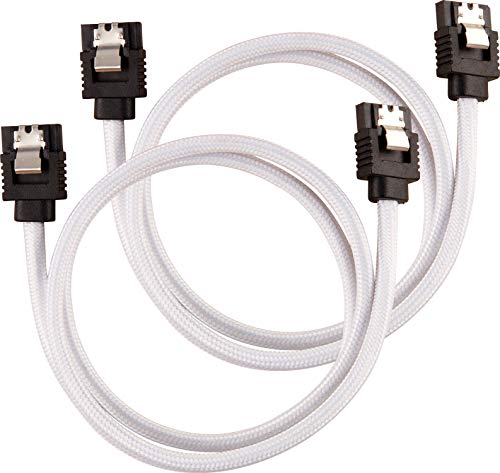 Corsair Cavo Sata Schermato Premium - Sata 6Gbps 60 Cm, Bianco