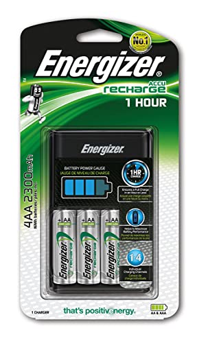Energizer Carica Batterie Ricaricabili, Recharge 1-Hour, Per Batterie Aa E Aaa