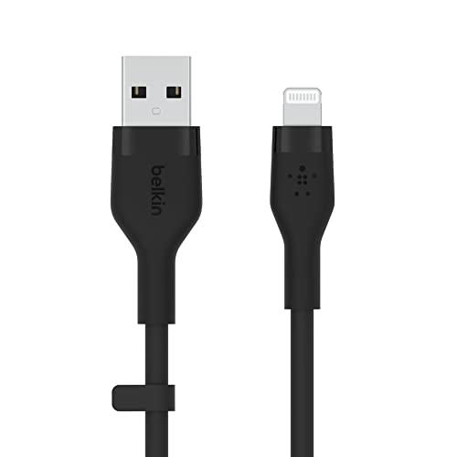 Belkin Boostcharge Flex Cavo Da Usb Type A A Lightning In Silicone (3 M), Cavo Di Ricarica Certificato Mfi Per Iphone 14/14 Plus, 13, 12, Pro, Max, Mi
