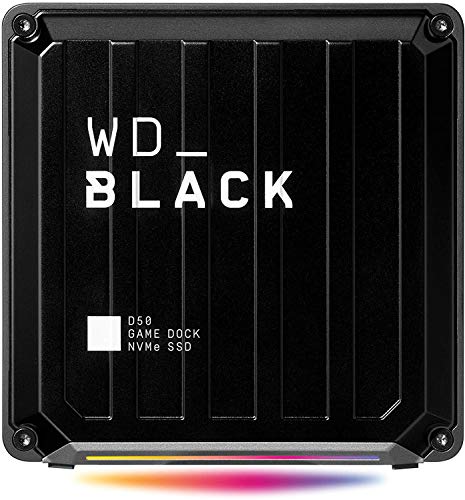 Wd_Black D50 Ssd Game Dock Nvme, 2 Porte Thunderbolt 3, Displayport 1.4, 2 Porte Usb-C, 3 Porte Usb-A, Ingresso/Uscita Audio E Gigabit Ethernet; Luci