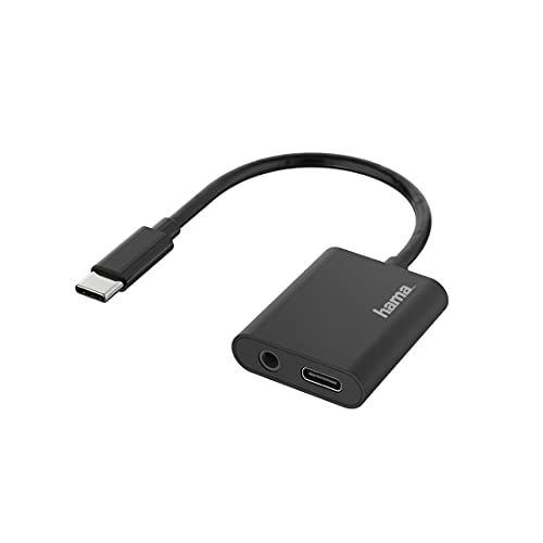 Hama - Adattatore Audio Usb Type C 2In1, Audio Presa Jack 3.5 Mm E Ricarica
