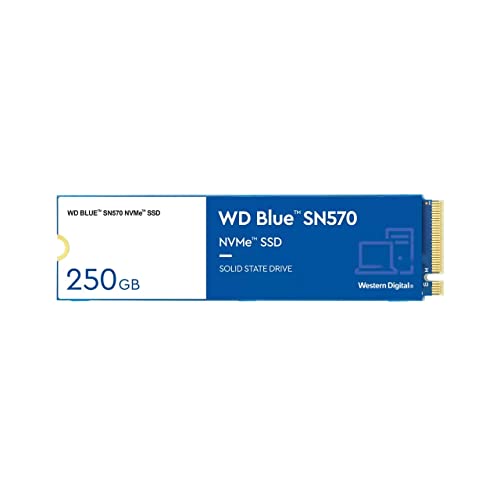 Wd Blue Sn570 250Gb M.2 Pcie Nvme Ssd, Con Velocità Di Lettura Fino A 3300 Mb/S