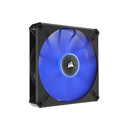 Corsair Ml Elite Series, Ml140 Led Elite, 140Mm Magnetic Levitation Blue Led Fan With Airguide, Single Pack