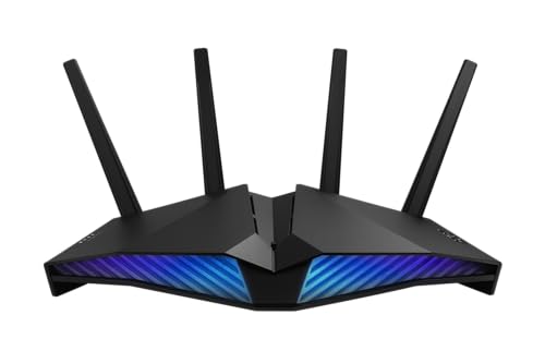 Asus Dsl-Ax82U Ax5400 Dual Band Wifi 6 Modem Router, 802.11Ax, Asus Aura Rgb, Aiprotection Pro, Aimesh, Gear Accelerator, Adaptive Qos, Port Forwardin