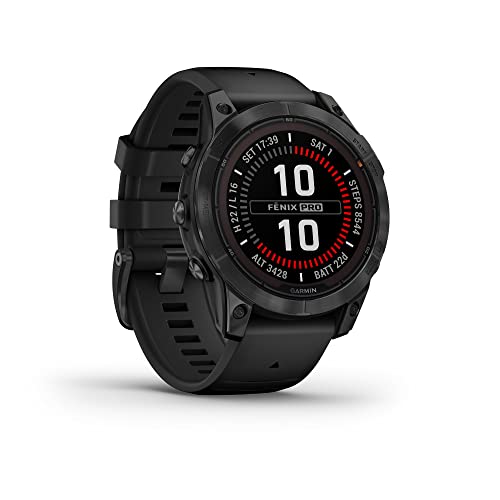 Garmin Fēnix 7 Pro Solar, Smartwatch, Ricarica Solare, 47Mm, Torcia Led, Touchscreen 1,3", +30 Sport, Gnss Multi-Band, Spo2, Mappe, Musica, Garmin Pay