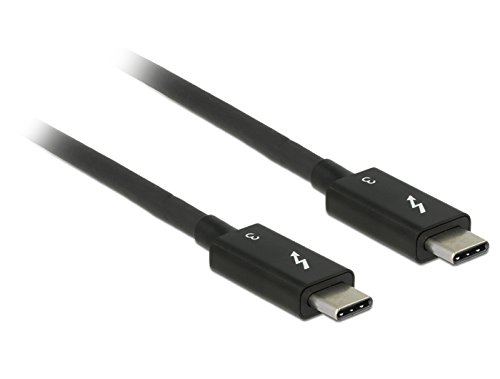 Delock Cavo Thunderbolt 3 Usb-C A Maschio Usb-C, Nero Nero Nero 2M