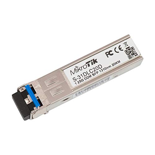 Mikrotik S-31Dlc20D 1250Mbit/S Sfp 1310Nm Network Transceiver Module - Network Transceiver Modules (1250 Mbit/S, Sfp, Lc, 1310 Nm, 20000 M, Rb260Gs,Rb