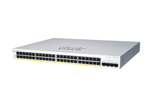 Cisco Business Smart Switch Cbs220-48P-4G | 48 Porte Ge | Poe | 4 Sfp Da 1G | Garanzia Hardware Limitata Di Tre Anni (Cbs220-48P-4G-Eu)