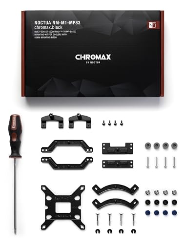 Noctua Nm-M1-Mp83 Chromax.Black, Kit Di Montaggio Dissipatore Cpu Per Amd Am5/Am4 E Intel Lga1700/Lga1200 (Nero)