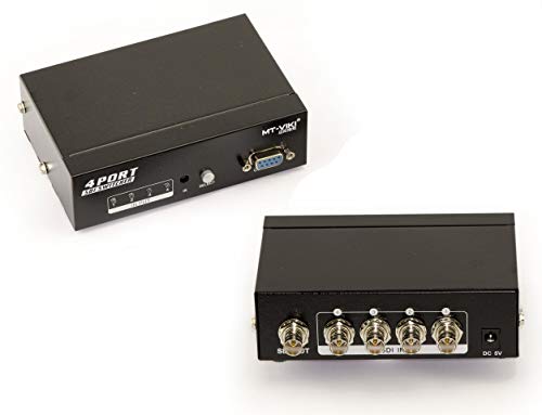 Kalea-Informatique Splitter Video Bnc Sdi Di Tipo Switch Per Instradare 4 Ingressi A 1 Uscita. Compatibile Con Sd-Sdi Hd-Sdi E 3G-Sdi 297Mb/S, Con Pos