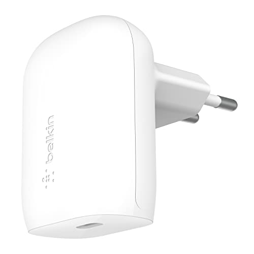 Belkin Caricabatteria Da Parete Usb-C Con Pps (30W), Certificato Usb-If, Ricarica Rapida Pd 3.0, Caricatore Usb C Per Iphone 15, 14, 13, Galaxy S23, S