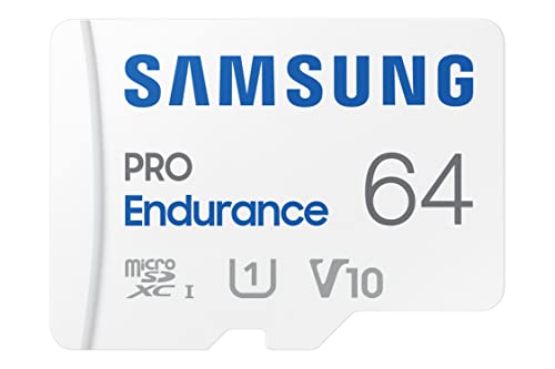 Samsung Memorie Mb-Mj64Ka Pro Endurance Scheda Microsd Da 64 Gb, Uhs-I U1, Fino A 100 Mb/S, Adattatore Sd Incluso