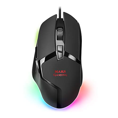 Marsgaming Mmgx Mouse Pc 1000 Dpi, Rbg Chroma, Controllo Software, Swithces Huano