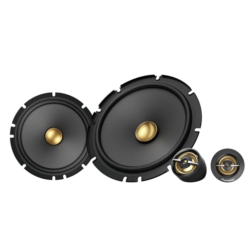 Pioneer Ts-A1601C Set Di Altoparlante Componente A 2 Vie Da 16.5 Cm Con 2 Altoparlanti (350 W Max. Ciascuno, 80 W Sine), Profondità Di Installazione 4