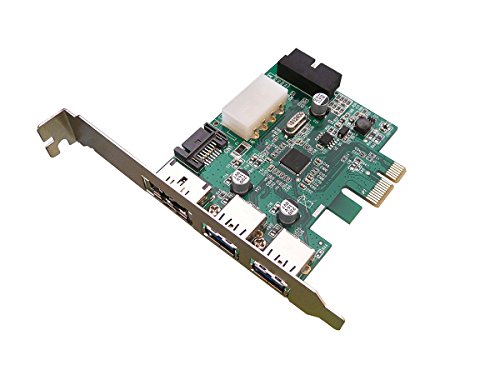 Kalea-Informatique Scheda Controller Pci Express Pcie To Usb 3.0 E Power Over Esata. 2 + 2 Porte Usb3 E 1 Porta Poesata Con Chipset Nec