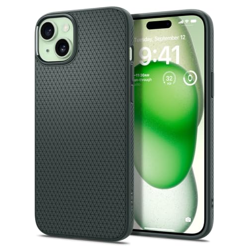 Spigen Cover Liquid Air Compatibile Con Iphone 15 - Abisso Verde