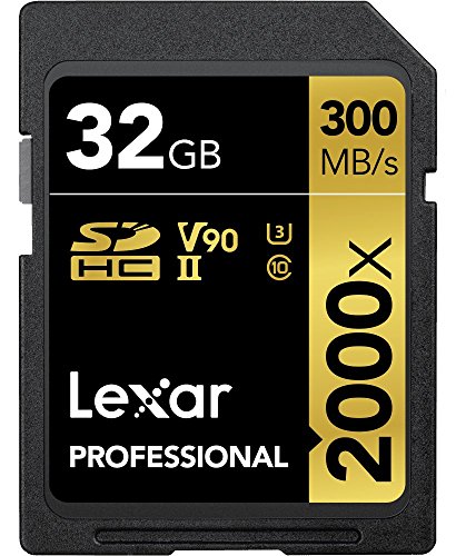 Lexar Professional 2000X Scheda Sd 32 Gb, Scheda Di Memoria Sdhc Uhs-Ii Senza Lettore, Lettura Fino A 300Mb/S, Per Dslr, Videocamera Di Qualità Cinema