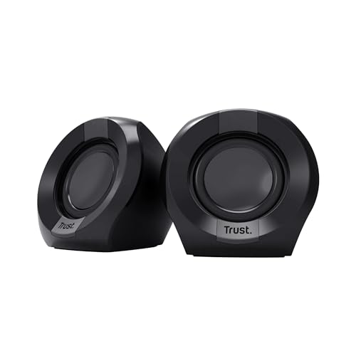 Trust Polo Piccolo Casse Pc 2.0 8W (4W Rms), Cassa Con Alimentazione Usb, Connessione Jack Audio 3.5 Mm, Controllo In Linea, Mini Altoparlanti Pc Per 