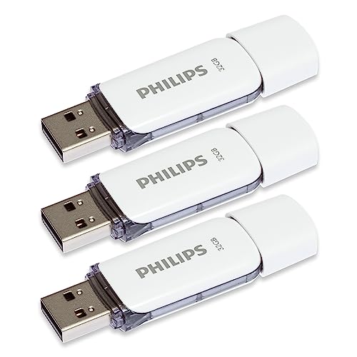 Pen Drive 32Gb Usb 2.0 Philips Snow Edition Grey Fm32Fd70E/00 Chiavetta Flash Drive (32 Gb) Confezione Da 3 Pezzi