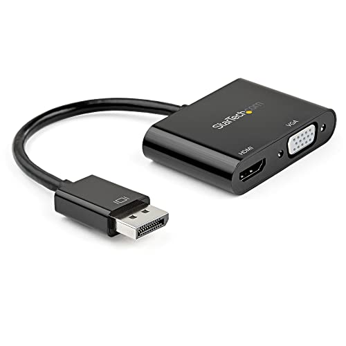 Startech.Com Adattatore Displayport A Hdmi Vga - Convertitore Video Digitale Displayport 1.2 Hbr2 A Hdmi 2.0 (4K 60Hz) O Vga 1080P - Adattatore Dp 1.2