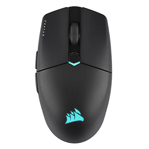 Corsair Katar Elite Wireless Mouse Da Gioco Fps Ultraleggero - 10.000 Dpi - Forma Simmetrica Compatta - Fino A 110 Ore Di Batteria - Compatibile Con I