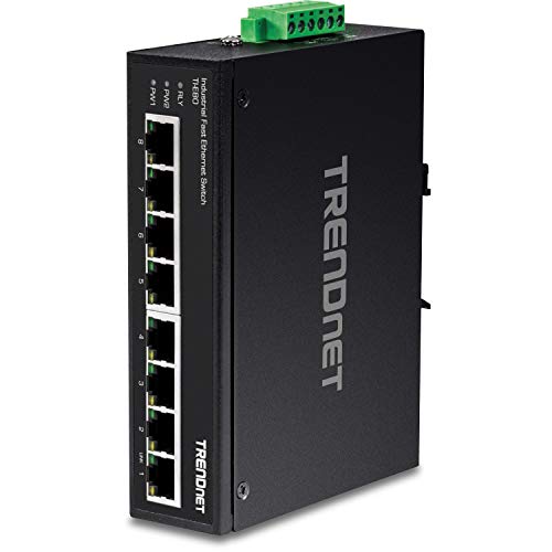 Trendnet - Switch Industriale A 8 Porte Fast Ethernet L2 Din-Rail