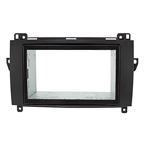 Tomzz Audio 2434-029 Mascherina Autoradio Doppio Din Compatibile Con Mercedes A W169 B W245 Sprinter W906 Vito Viano W639 Vw Crafter Nero Con Kit Di M