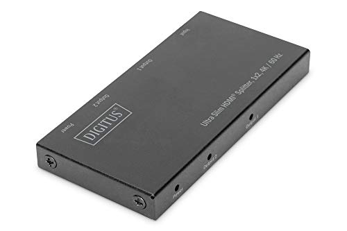 Digitus Splitter Ultra Slim Hdmi, 1X2, 4K/60Hz Hdr, Hdcp 2.2, 18 Gbps, Micro Usb Power
