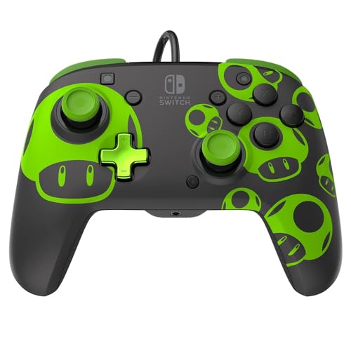 Pdp Switch Rematch Cablato Controllore 1 Up Glow In The Dark, Pulsanti, Stick, Grilletti E Paddle Personalizzabili, Controlli Ergonomici