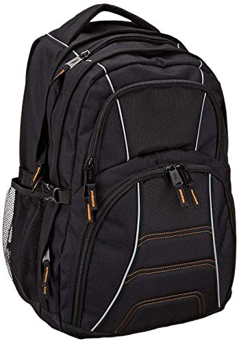 Amazon Basics Zaino Per Laptop Con Spallacci Imbottiti E Scomparti Per Tenere In Ordine Penne, Chiavi, Cellulare, Adatto Per La Maggior Parte Dei Comp