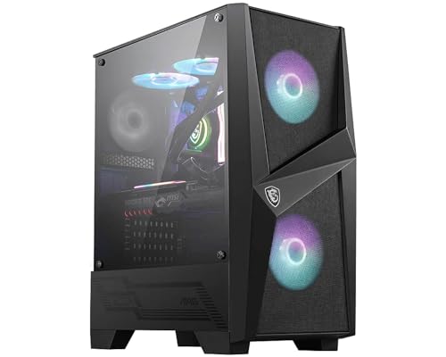 Msi Mag Forge 100R Case Atx, 2 Ventole Argb + Controller (Mystic Light), Supporta Radiatori Fino A 240Mm, Vetro Temperato 4Mm, Filtro Antipolvere, Air