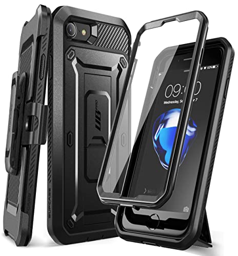 Supcase Unicorn Beetle Pro Per Iphone Se 2022/Iphone Se 2020/Iphone 8/Iphone 7, Custodia Protettiva Per Schermo Integrale, Colore Nero