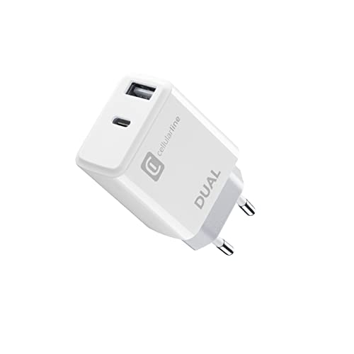 Cellularline Dual Charger - Iphone 8 Or Later