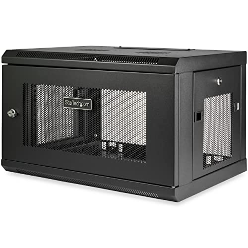 Startech.Com Armadio Rack 19" 6U A Muro - Server Rack Profondo 38 Cm Per Switch E Dispositivi Di Rete/Av/It - Rack Dati Con Ripiano Ventilato E Nastro