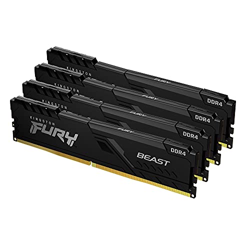 Kingston Fury Beast 32Gb (4X8Gb) 3200Mhz Ddr4 Cl16 Memoria Gaming Kit Per Computer Fissi Kit Da 4 Kf432C16Bbk4/32