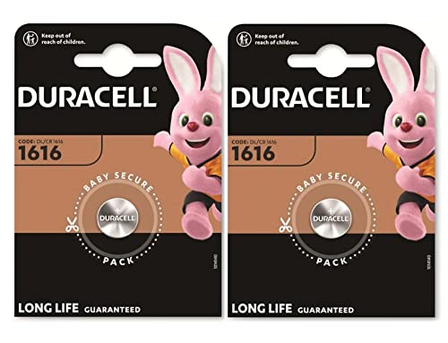 2X Duracell 1616 Lithium (2 Blister Da 1 Batteria) 2 Pile