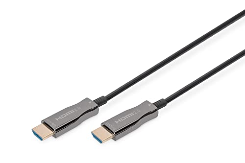 Digitus Hdmi Aoc Cavo In Fibra Ottica Ibrido, Hdmi 2.0B, 30 M, Ultra Hd 4K/60Hz, Canale Ethernet, Hdr Arc Hdcp 2.2, Compatibile Con Tv/Beamer/Monitor,
