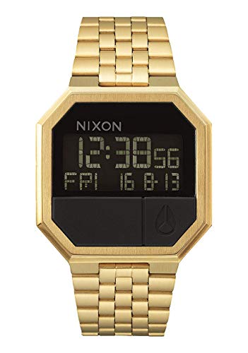 Nixon Orologio Unisex Digitale Al Quarzo Con Cinturino In Acciaio Inox – A158-502 Gold Tone