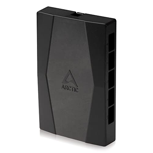 Arctic Case Fan Hub - Hub Per Ventole Pc, Distributore Di Ventilatori, Funzione Pwm, Fino A 10 Ventole (4 Pin), Connettore Con Potenza Sata - Nero